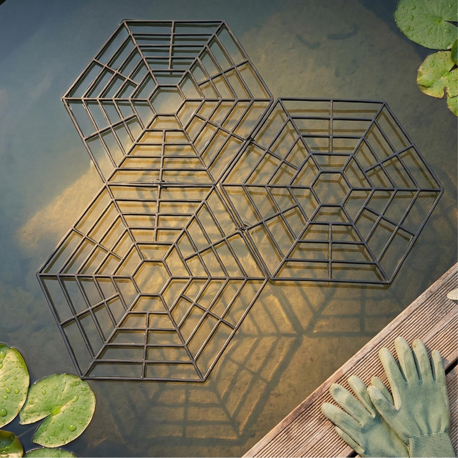 40 Unidades Red de Plástico Negro Hexagonal de Protección para Resistente a Aves y para para Estanques de Jardín
