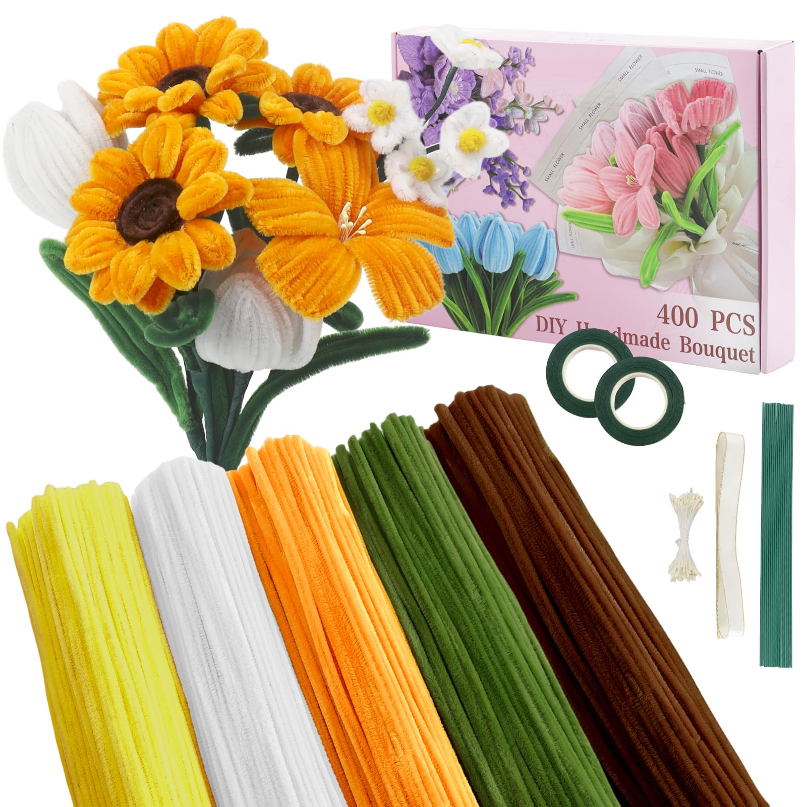 Scovolini Colorati per Lavoretti (Arancione-A)