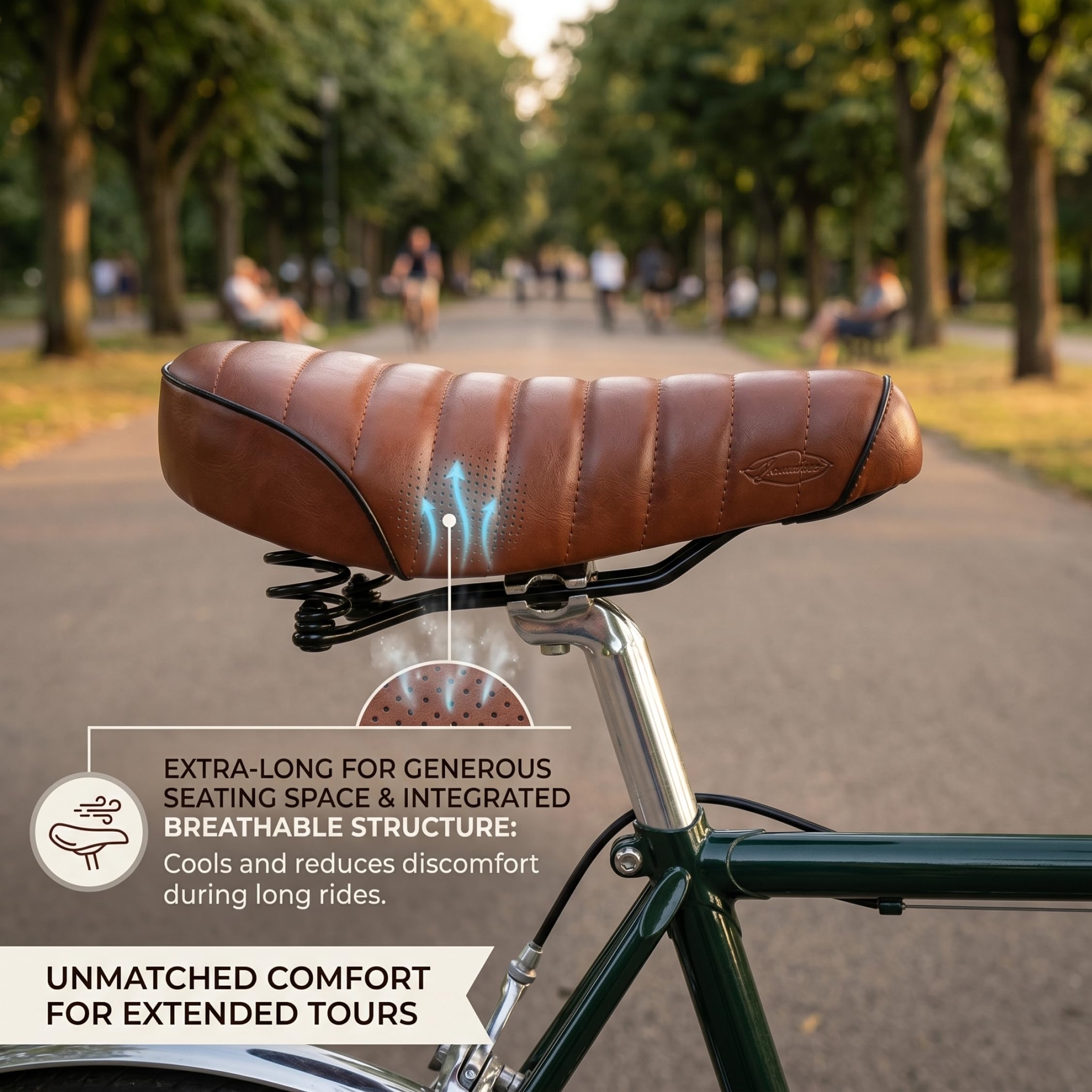 Asientos para Bicicleta eléctrica, Asiento de Bicicleta eléctrico Ancho y cómodo con absorción de Impactos, Asiento de de Repuesto extendido Transpirable, Negro, eléctrico