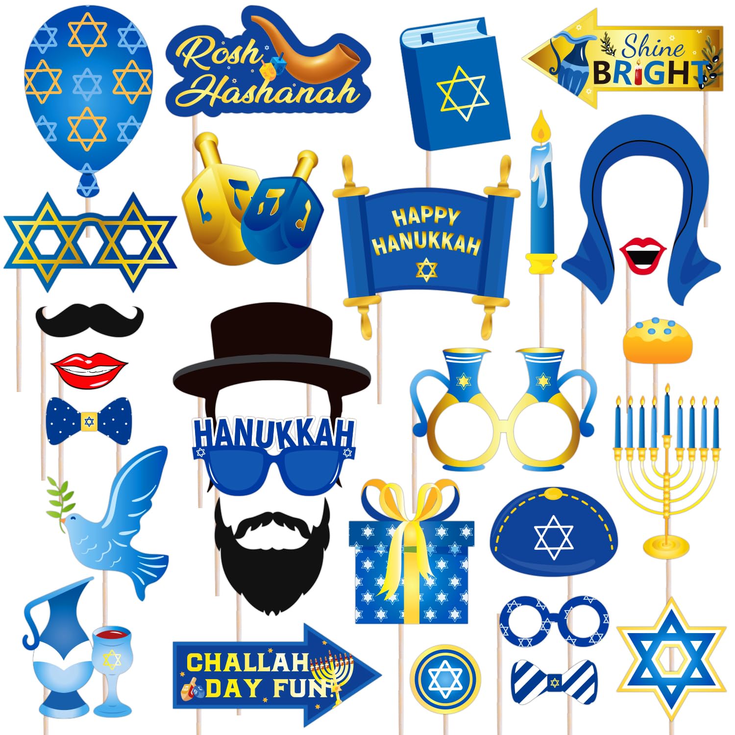 Accessoires de fête de Hanoucca HOWAF pour créer des souvenirs de selfie inoubliables