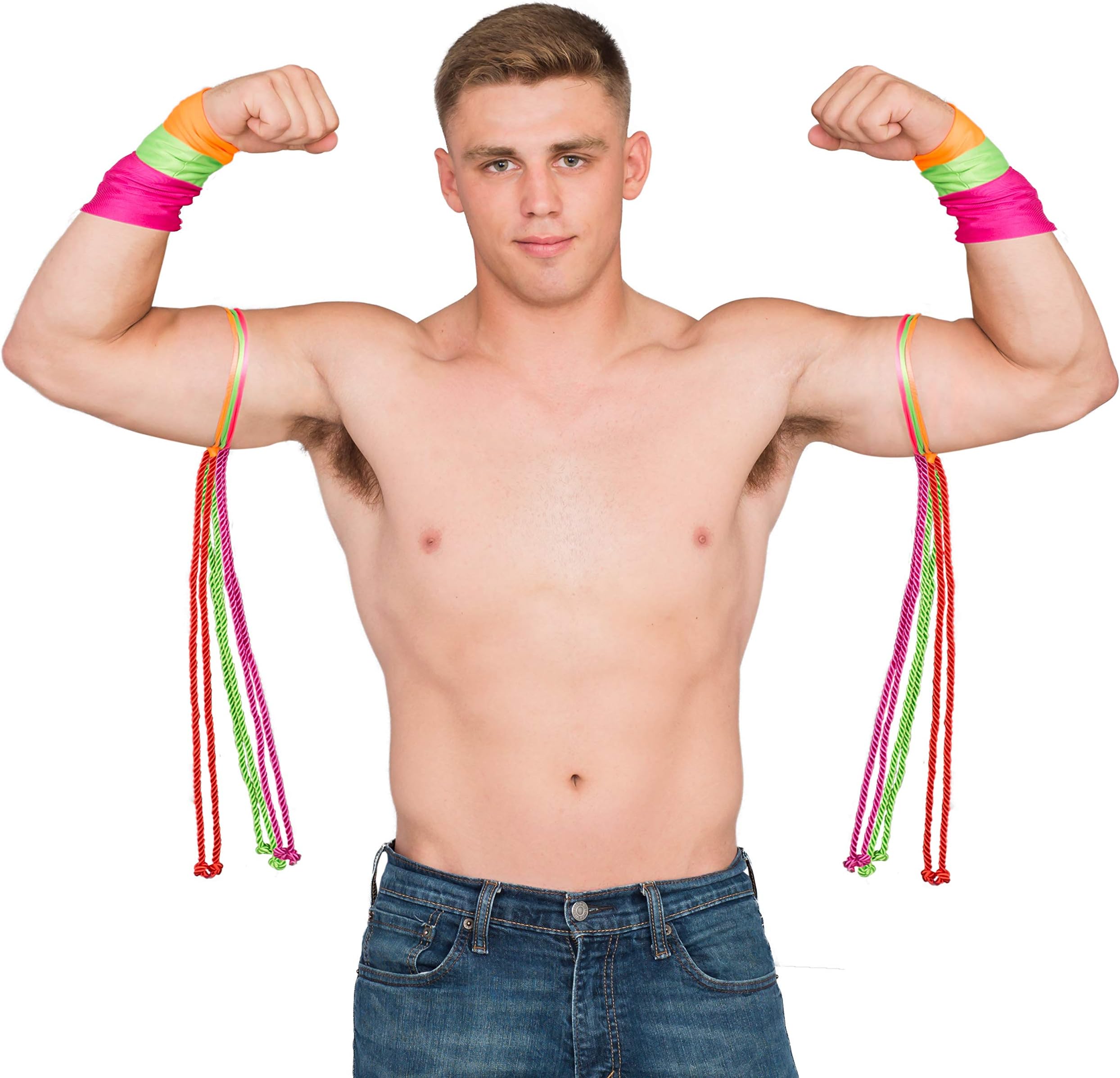 Costume Agent Unisex Ultimate Warrior Wrestler Halloween Cosplay Costume Wristband & Armbands