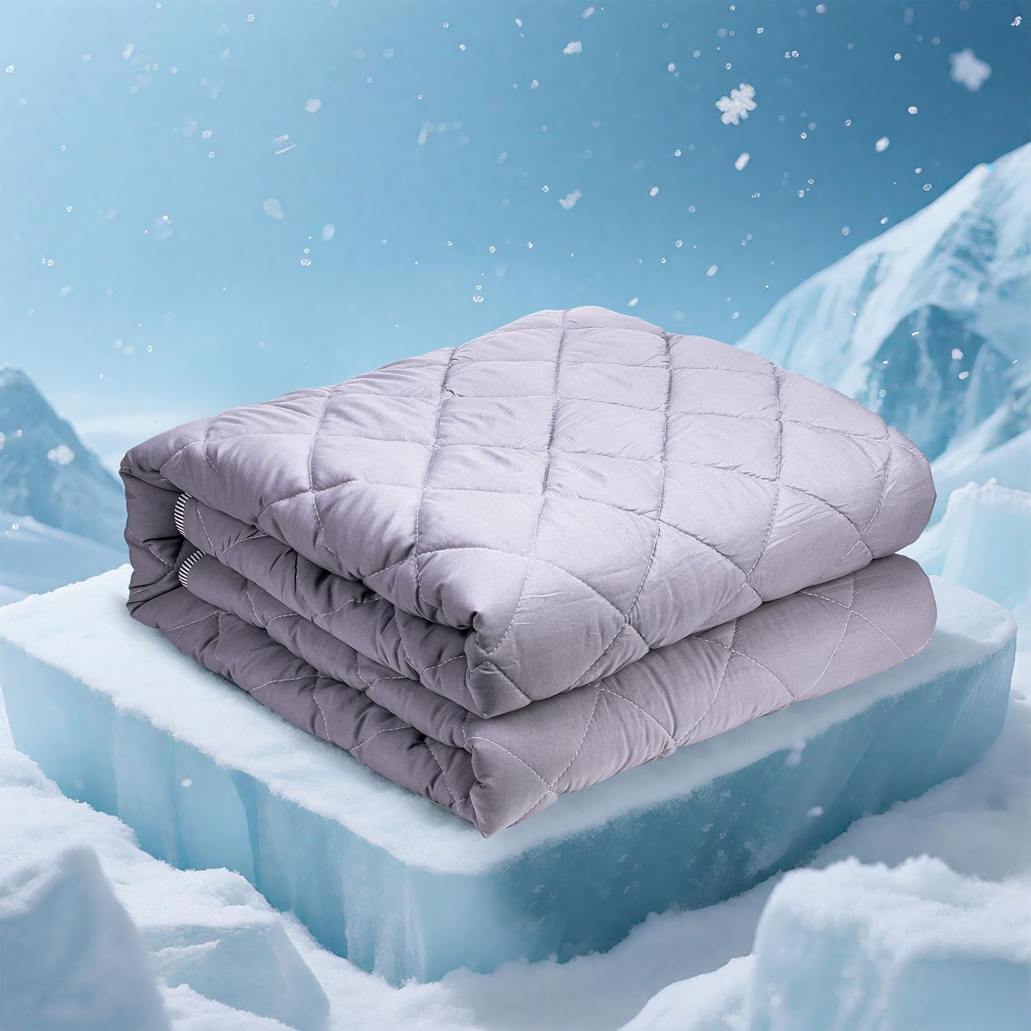 Full Queen Size Large 90x90In Large Comforter Blanket Jumbo Big Blanket for Summer Fall All Season Quilted Polyester Ultra Soft Microfiber Lightweight Quick-Dry Grey