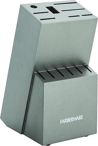 Vista 25 de Farberware Juego de cuchillos de acero Inoxidable con sello bloque de 15 piezas Negro