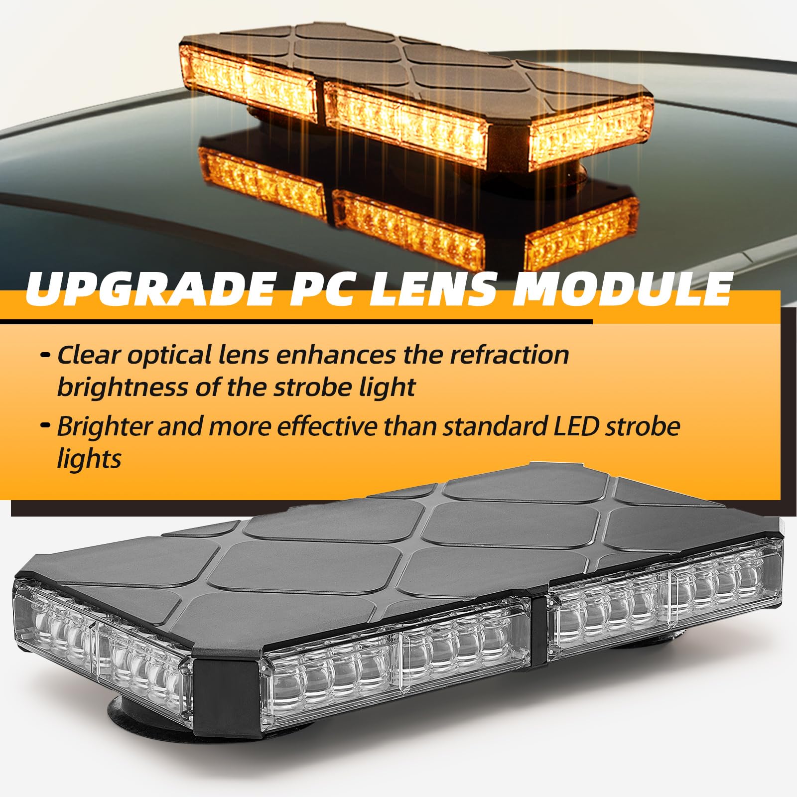Magnetic Strobe Light ASPL 16 Inch Roof Top Emergency Strobe Light 56 ...