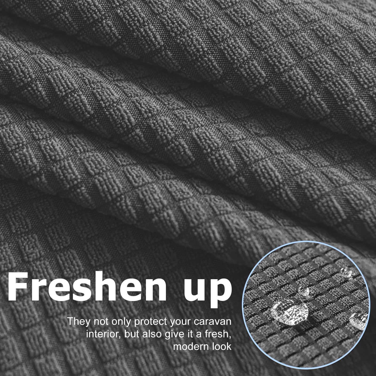 Housse De Coussin De Siège De Caravane Lot De 4 Housses De Siège For Camping -car, Housses De Coussin De Camping-car Lavables, Housses De Coussin De Table à Manger Réglables For Caravane Pour