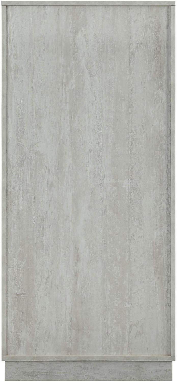 Wine Bar Cabinet with 25 Wine Bottle Racks, Wine Table for Liquor with 3 Drawers, Wine Rack and Metal Sideboard, Farmhouse Wood Coffee Bar Cabinet for Living Room (White B) (White a)