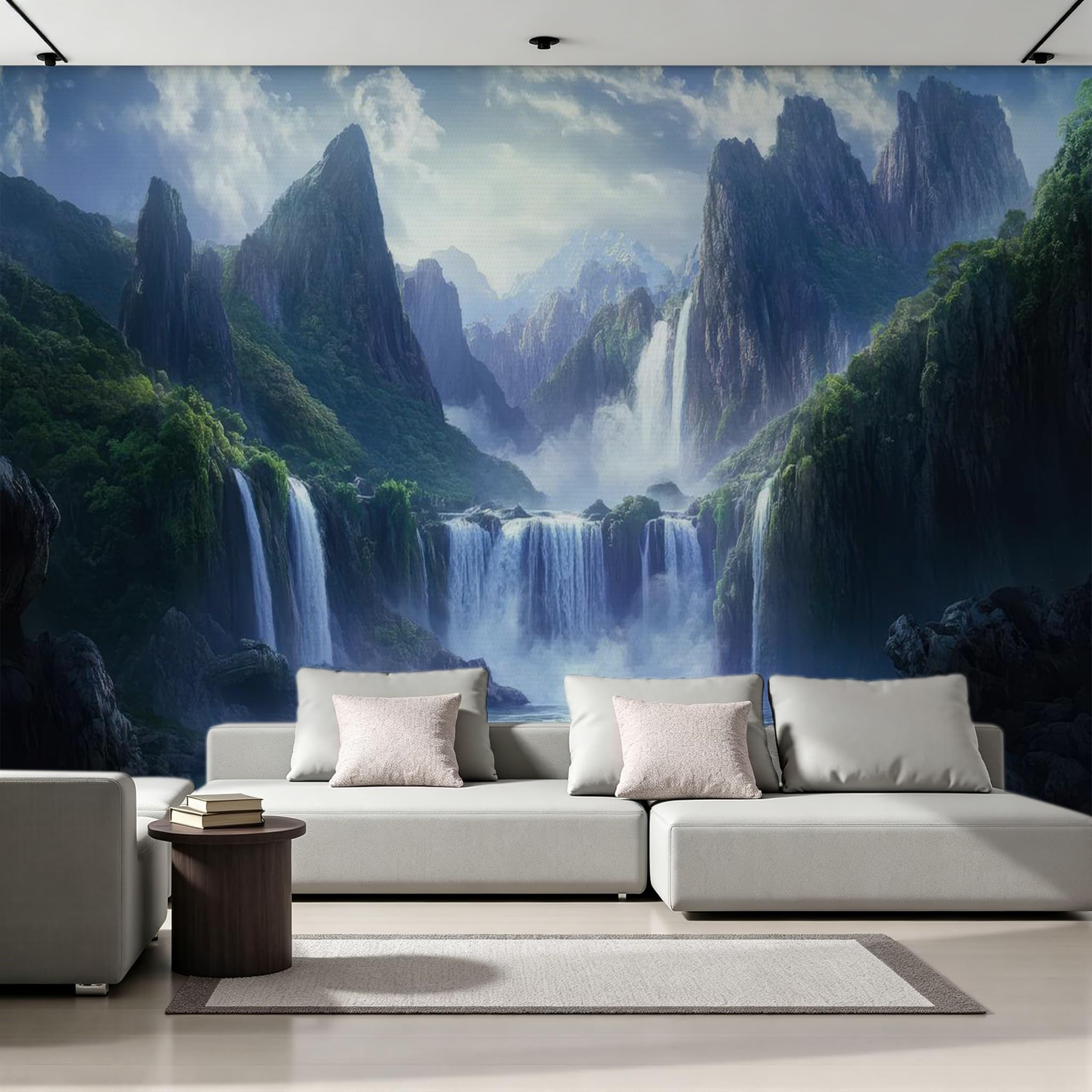 Carta da parati effetto 3D Autunno 350 x 256 cm Murale Non Tessuto Paesaggio Naturale Fotomurale Stampa HD Moderna Poster Per Soggiorno E Camera Da Letto Design 2M1179