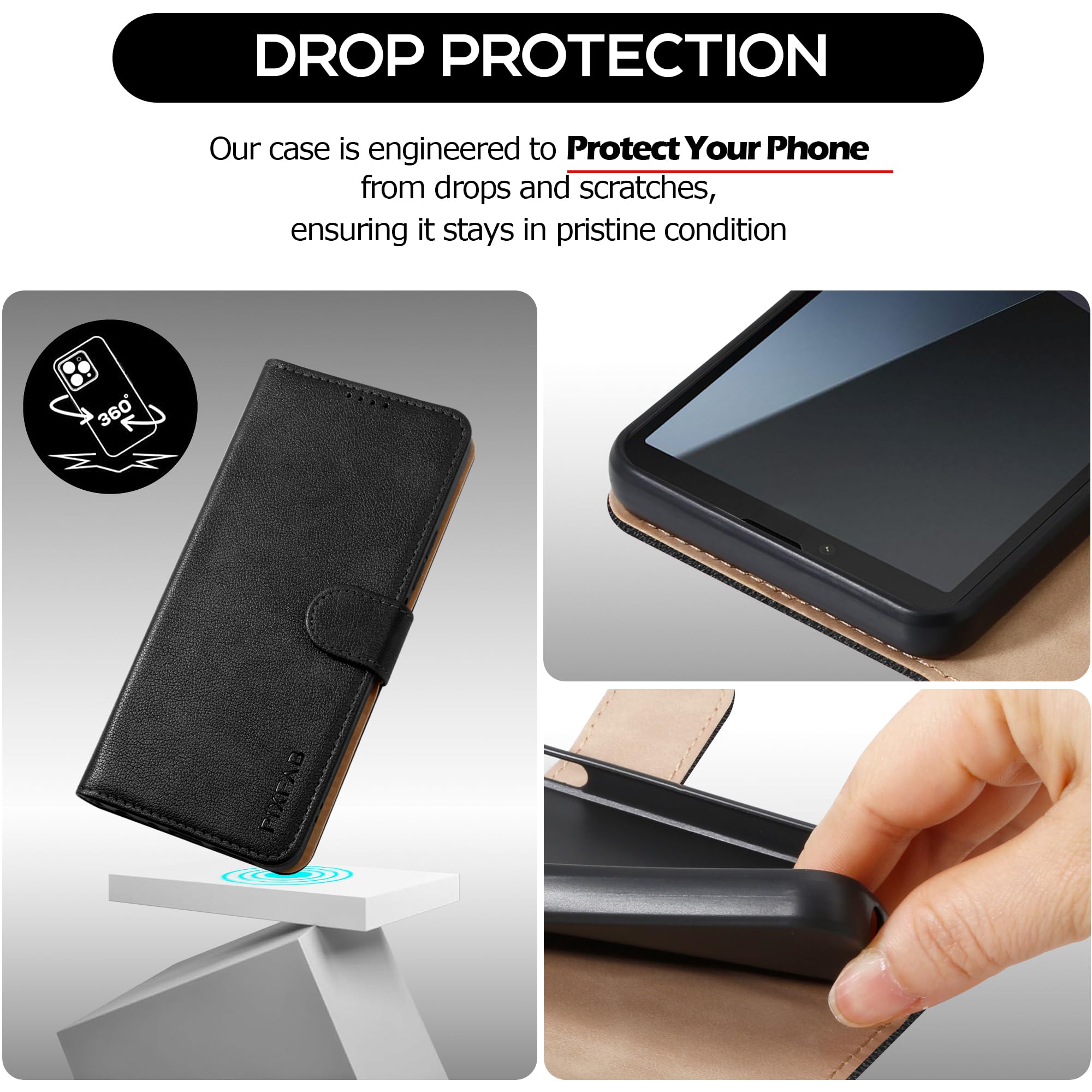 PIXFAB for Sony Xperia 10 VI Case, Leather Wallet Phone Case - Image 3