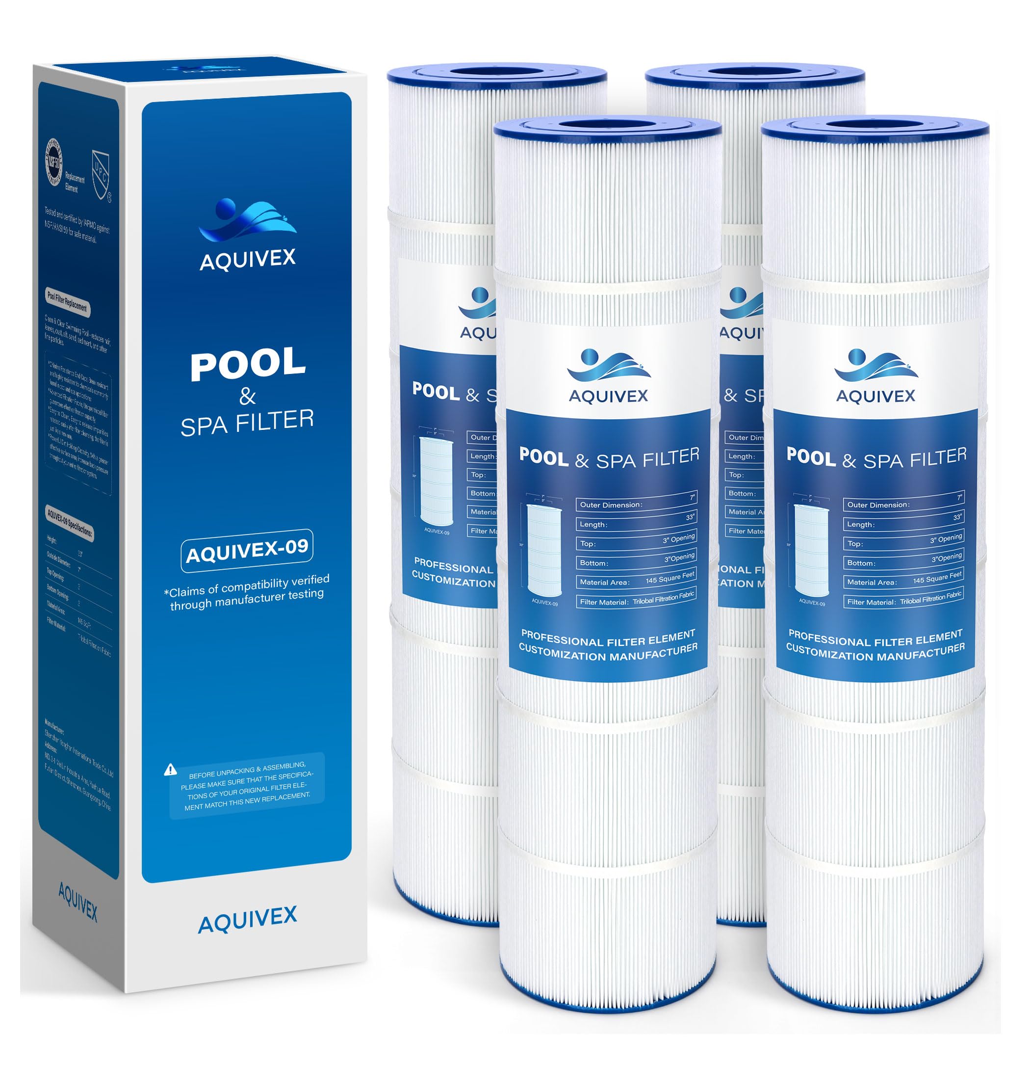 Amazon.com : AQUIVEX CL580 Jandy Pool Filter Cartridge, Compatible