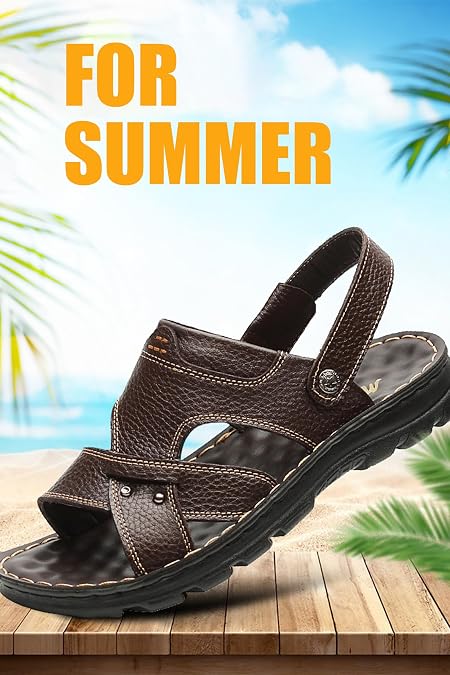 Kervaky Men's sandals, summer casual sandals, outdoor sandals, breathable beach sandals