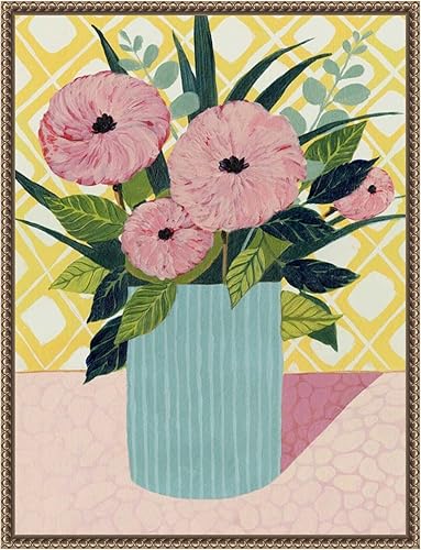 Miniatura 12 de Amanti Art Framed Canvas Wall Art 24x18 Retro Bouquet I by Grace Popp, Framed Wall Art Canvas, Flowers Artwork, Traditional Decor, Medium Poster