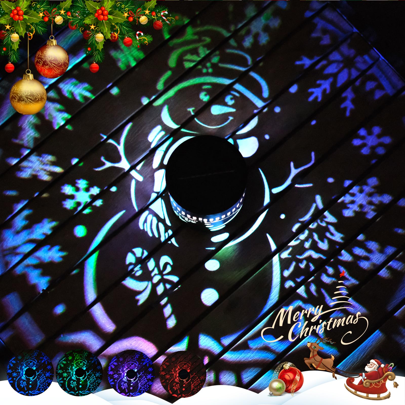 Solar Snowman Christmas Decorations Outdoor Lighted Holiday Display Yard
