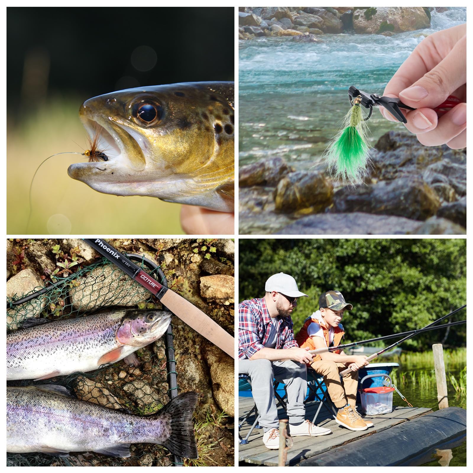 Goture Angelrute - Tenkara-Rute in 3,6 m, komplettes Tenkara-Ruten-Set für Anfänger, 24T Kohlefaser, leicht zu werfen, flexibel, langlebig, leicht und kompakt