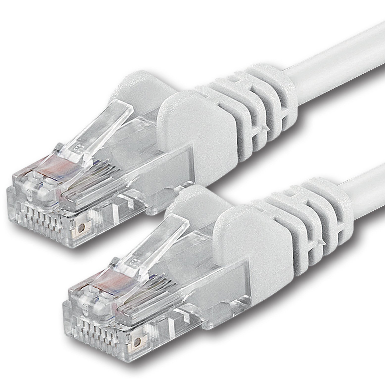 1aTTack.de 2m - weiß - 1 Stück - CAT.6 CAT6 Ethernet-Lan-Netzwerk-Kabel 1000 Mbit/s Patchkabel