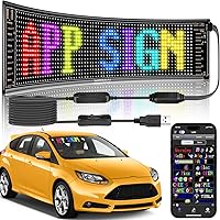 Vista 10 de Letrero LED de desplazamiento para coche, flexible, USB 5 V, control por aplicación Bluetooth, texto/animación programable