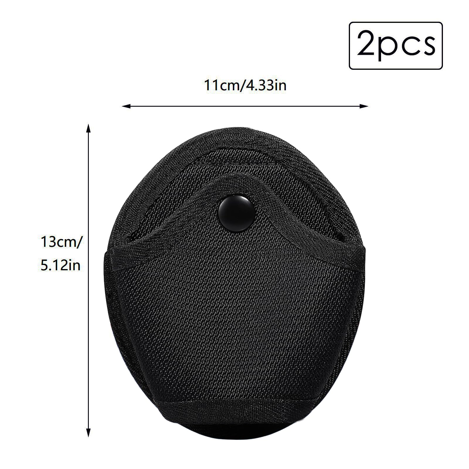 2 Pcs Handcuff Holster, Law Enforcement Cuff Holder Hand Cuff Pouch, Handcuff Case Fit Asp Handcuff, Hinged Handcuff, Chain Handcuff, Compatible MOLLE/Various Work Belts (Open Top)