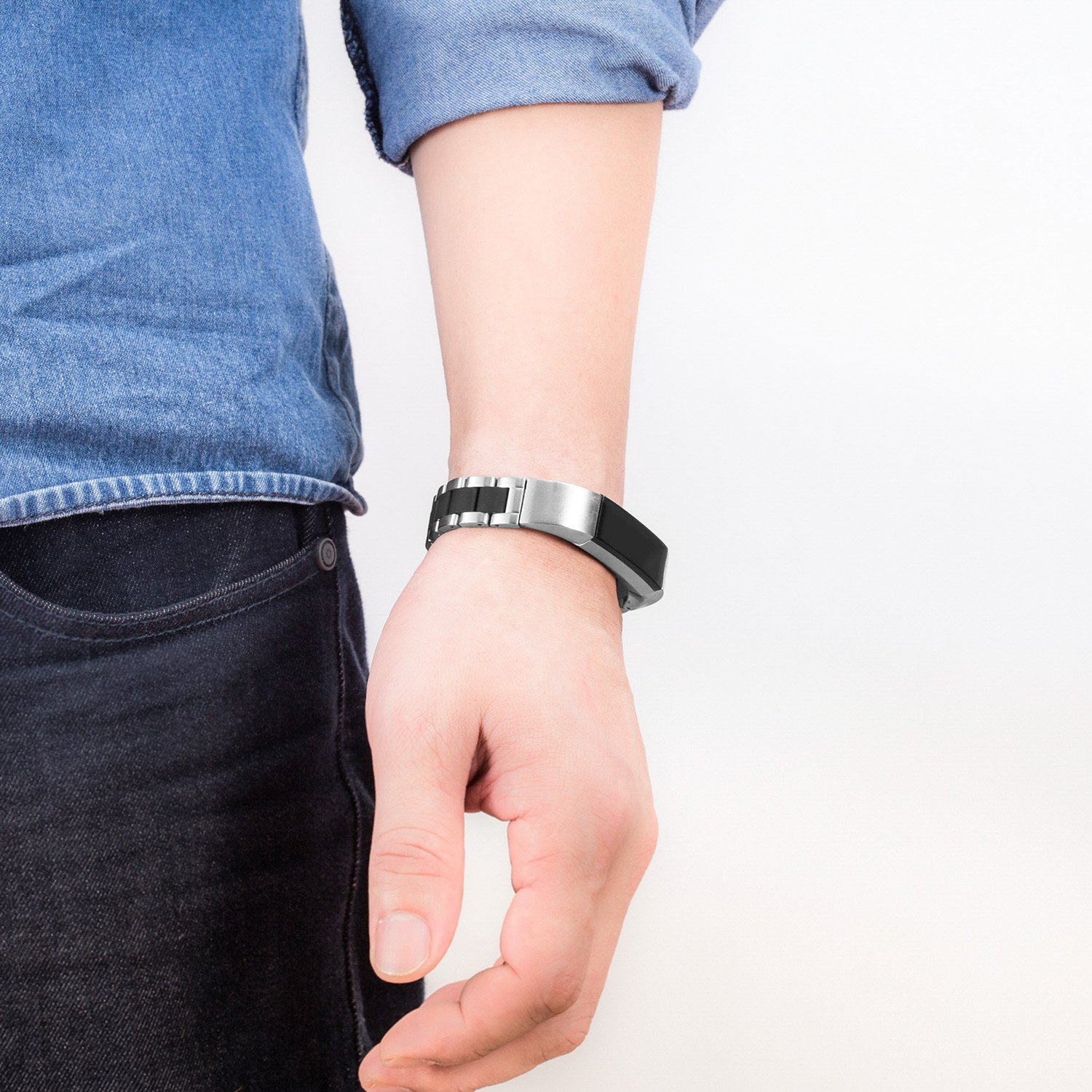 Amazon.co.jp: GreenInsync Fitbit Alta用バンド 金属製 Fitbit Alta