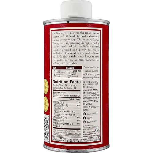 Miniatura 3 de La Tourangelle Paquete de aceites con infusión de ajonjolí tostado y ajo (16.9 fl oz + 8.45 fl oz)