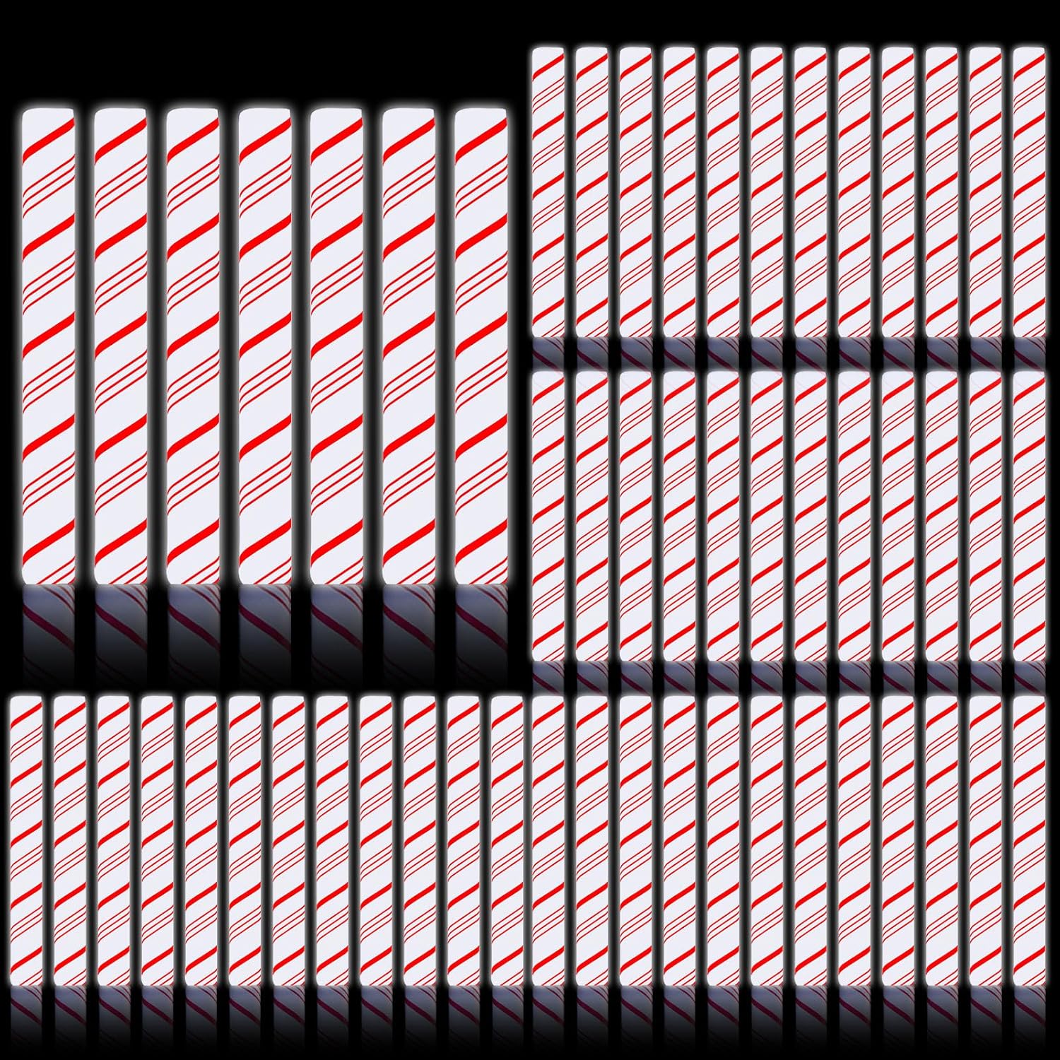Hiboom 16 inch Christmas Glow Sticks Bulk Candy Cane Glow