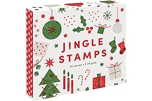 Princeton Architectural Press Jingle Stamps: 22 Self-Inking Christmas Stamps for Festive Holiday Greetings