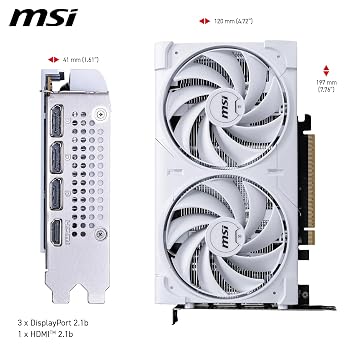Msi Vga Geforce Rtx 5060 8g Ventus 2x Oc White Rtx5060 8gb Gddr7 128b Dx12 Pcie 5.0 X16 (3xdp 1xhdmi)