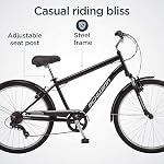 Schwinn Suburban Vélo de confort pour adultes, hommes et femmes, 26-Inch Roues, 7 Groupe motopropulseur, 16 ou 17-Inch Cadre en aluminium, freins à main linéaires en alliage