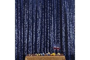 Poise3EHome 6FTx8FT Navy Blue Sequin Photography Backdrop