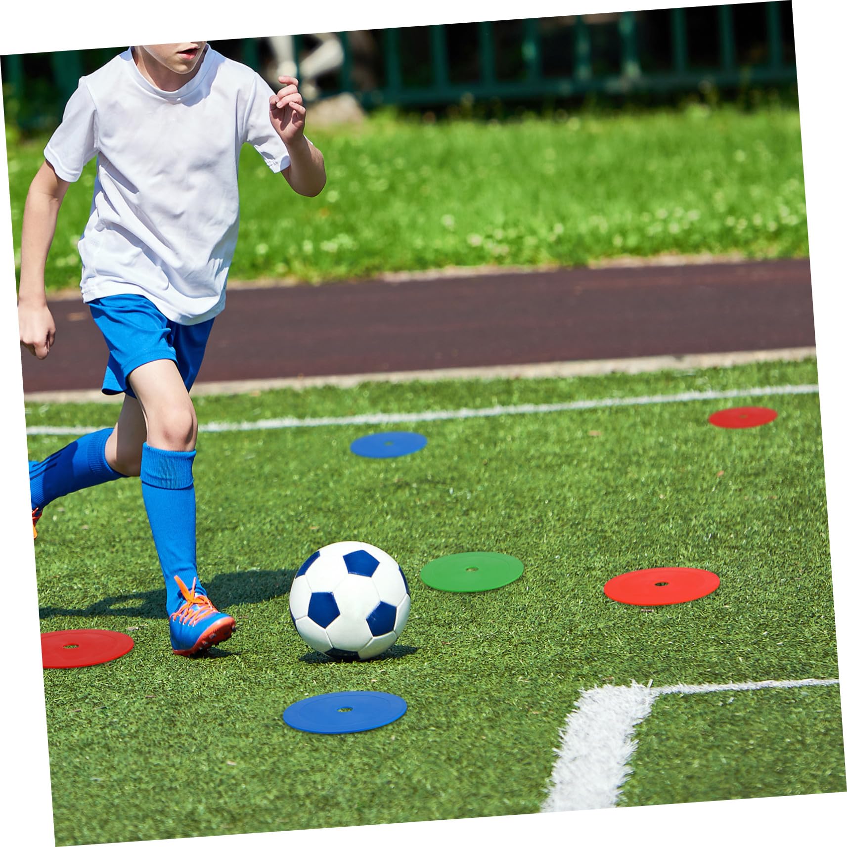 12 Piezas Marcadores de Disco Plano Resistentes para Fútbol Baloncesto y Marciales Interior y Exterior Conos para Mejorar Agilidad y Técnica