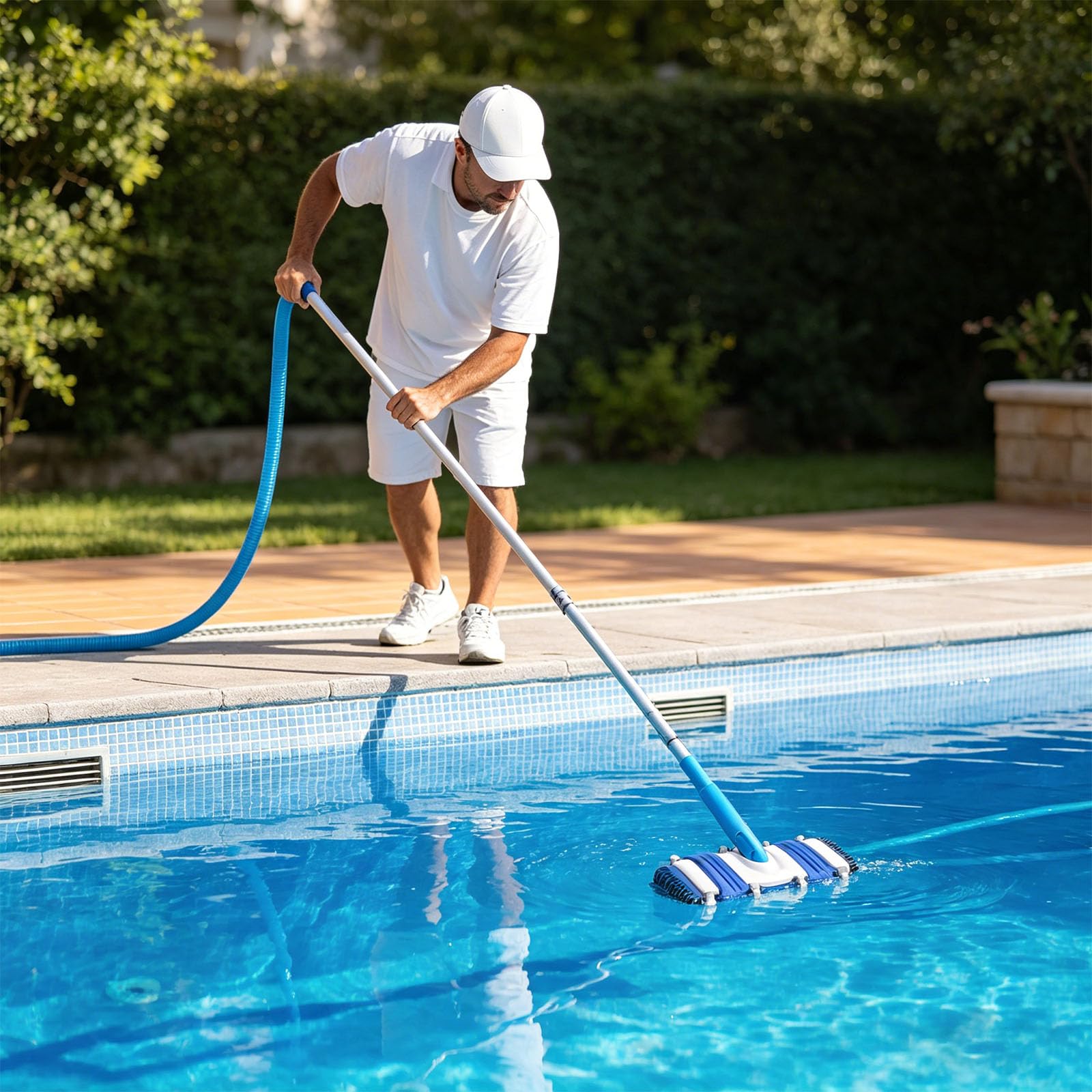Tête d'aspirateur de piscine avec brosses rotatives et latérales pour un nettoyage et un entretien efficaces de la natation - Large aspirateur