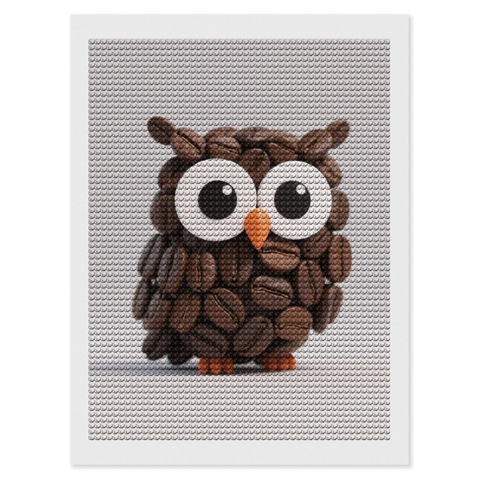FodPand Cute Owl 5D Diamond Painting Kits for Adults Beginners Full Drill Round Diamond Dots Pictures Gem Art Supplies for Home Wall Room Decoration DIY Craft Set Gift 12x16