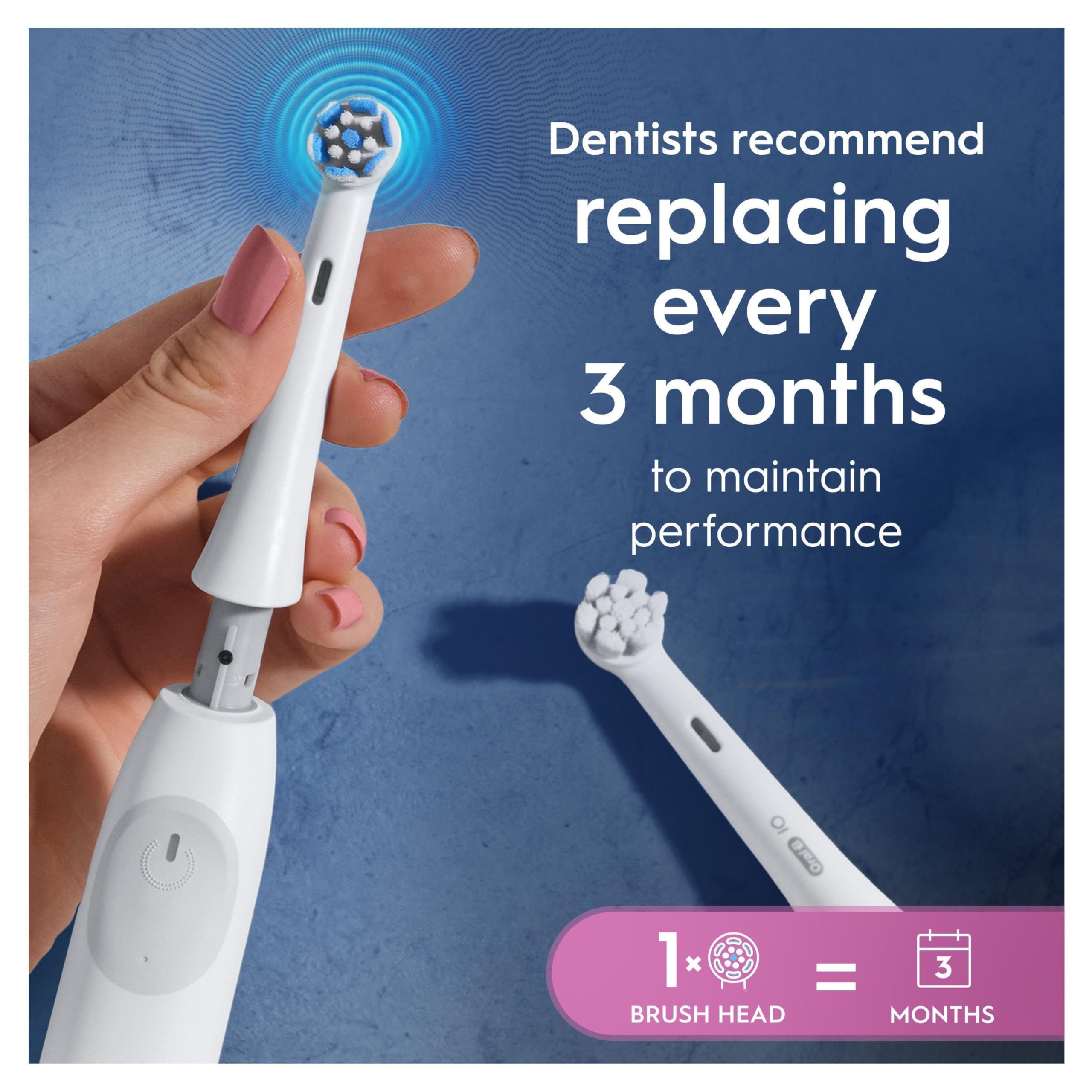 Oral-B iO Gentle Care Serie Original Ersatz-Rundbürsten, geeignet für empfindliches Zahnfleisch, 8