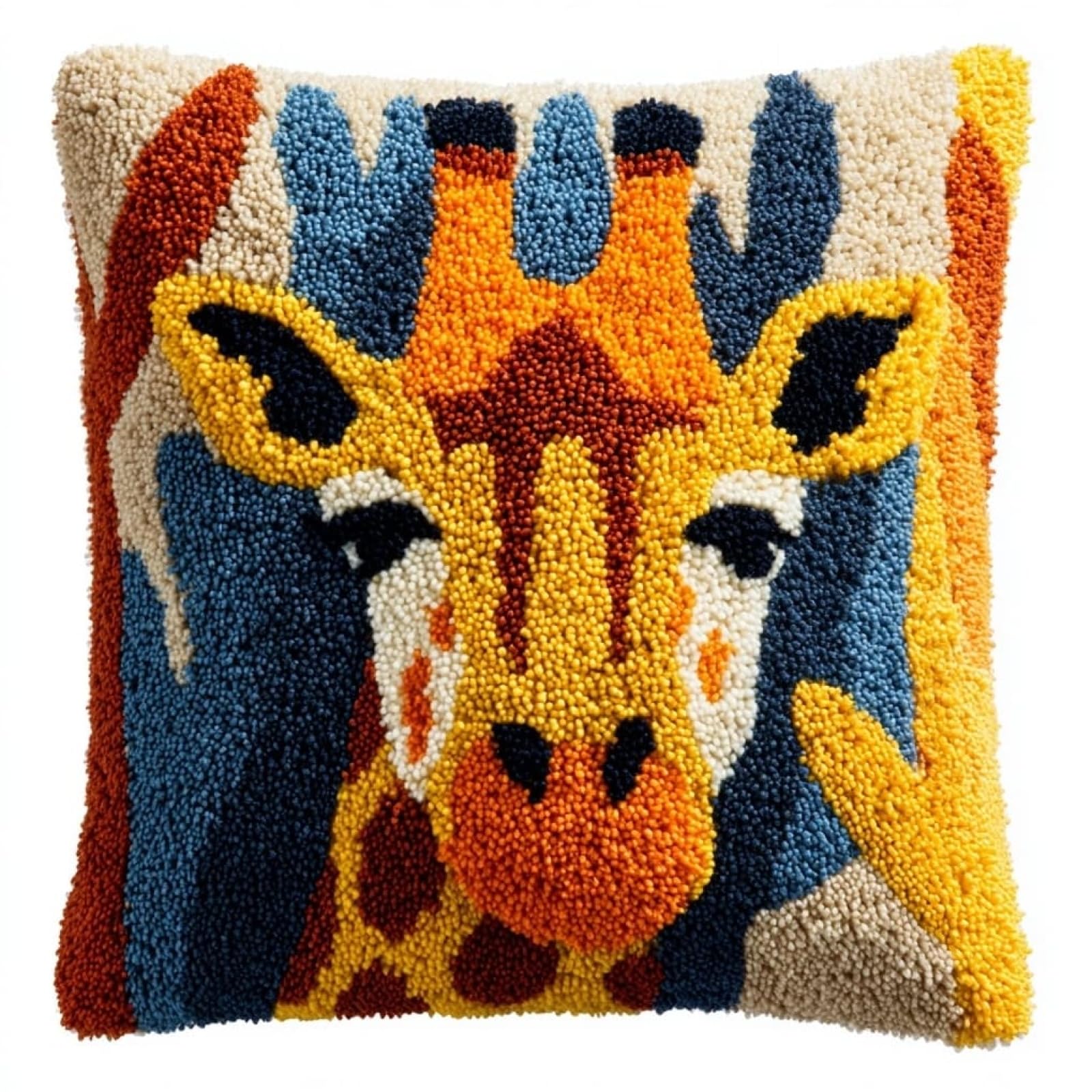 WallustrioaW Latch Hook Kit for Beginners,Cartoon Giraffe