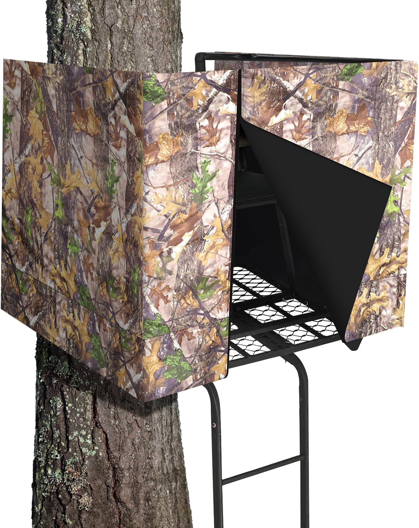 102" x 35" Hunting Tree Stand Blinds- Treestand Camo Blind Cover- Hunting Camouflage Ground Blinds with Silent Zipper for Hunting Deer, Turkey (Frames Not Included)