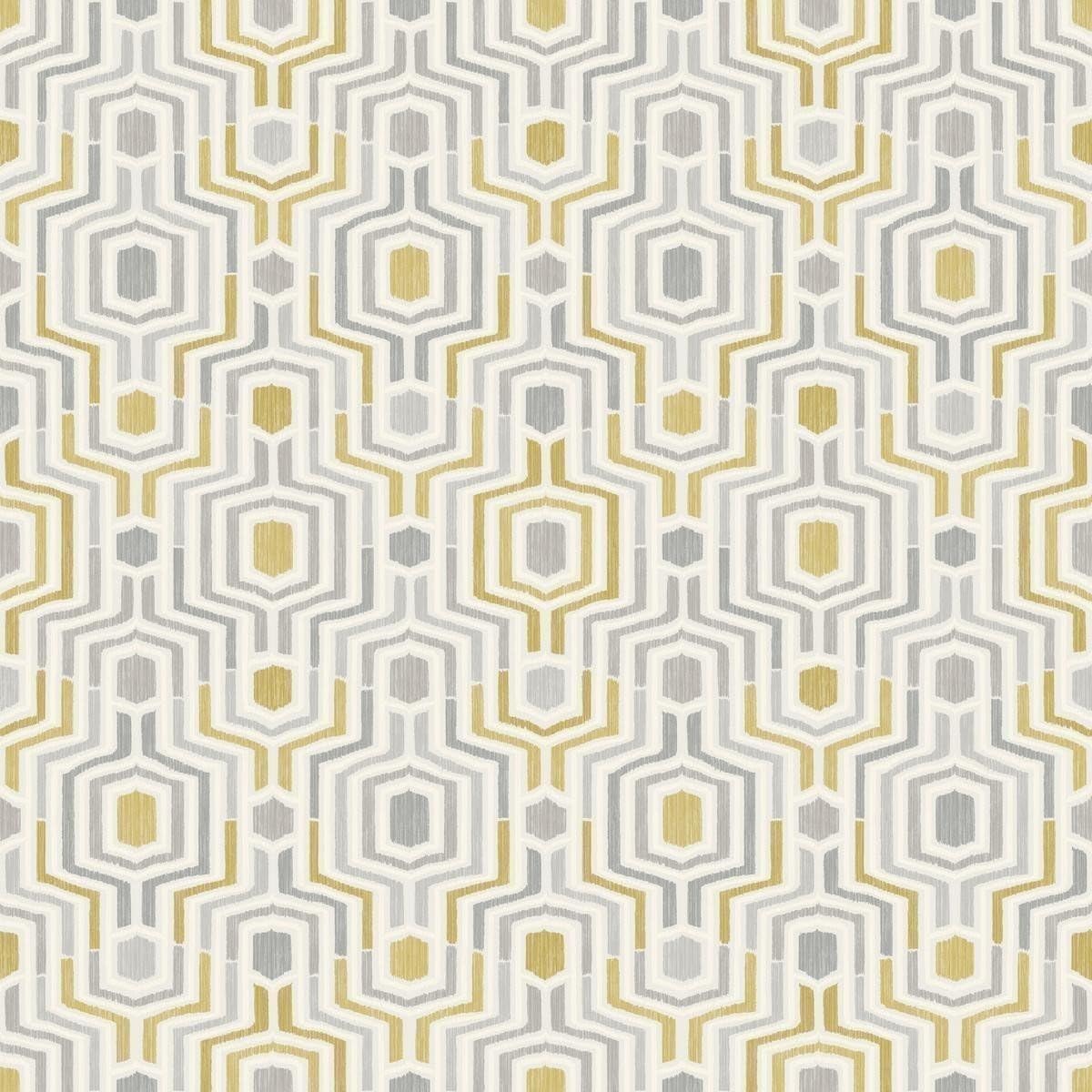 3D Geometric Wallpaper Retro Vintage Funky Print Textured Grandeco Meso