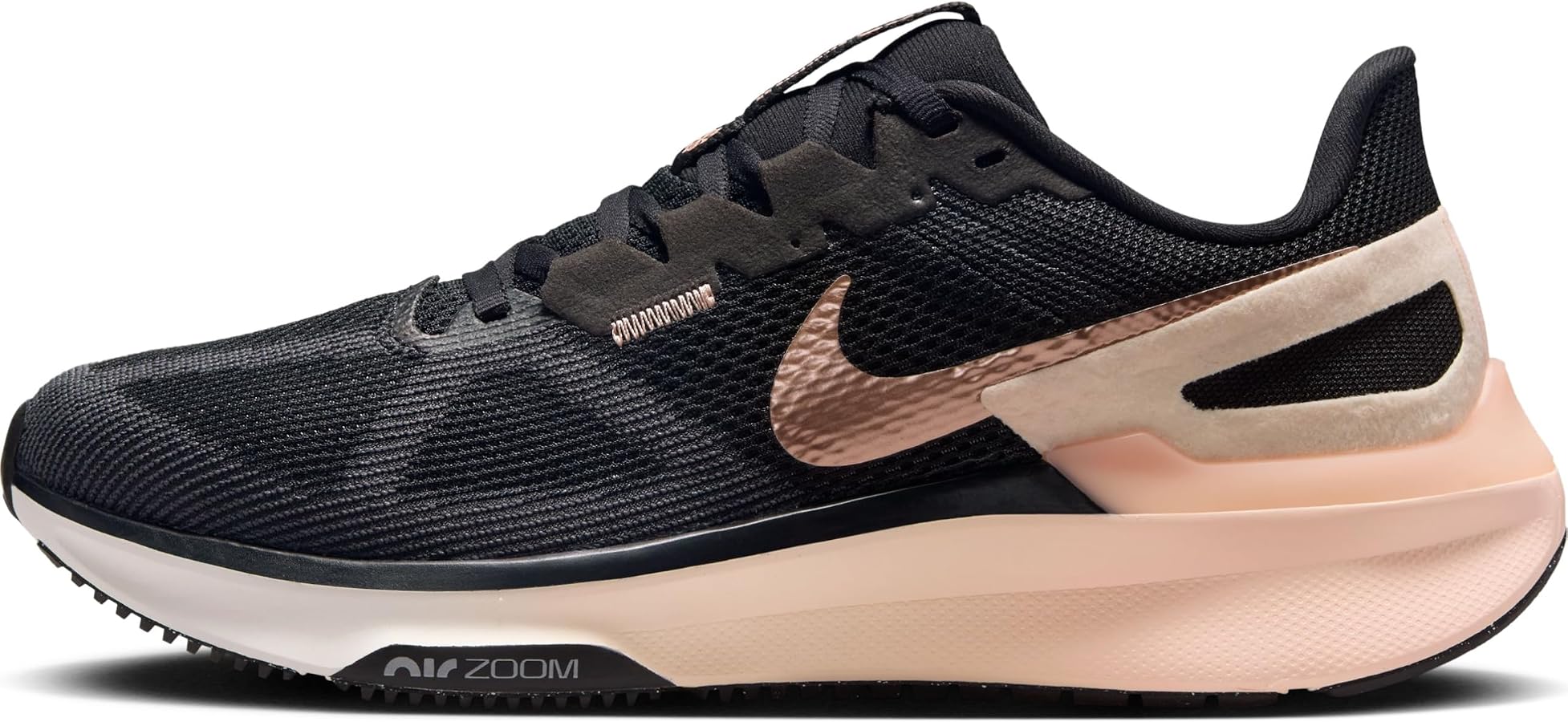 Nike Women's Structure 25 Road Running Shoes, Black MTLC Red