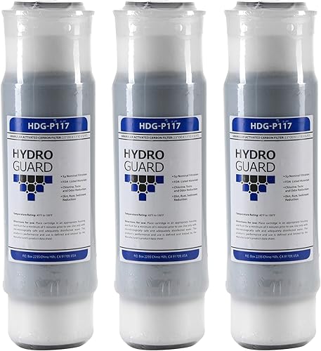 Hydronix HX-HDG-P117/3 Compatible con Cuno Aqua-Pure AP117 Cartucho de filtro de agua universal de repuesto para Gac – 3 unidades, color blanco