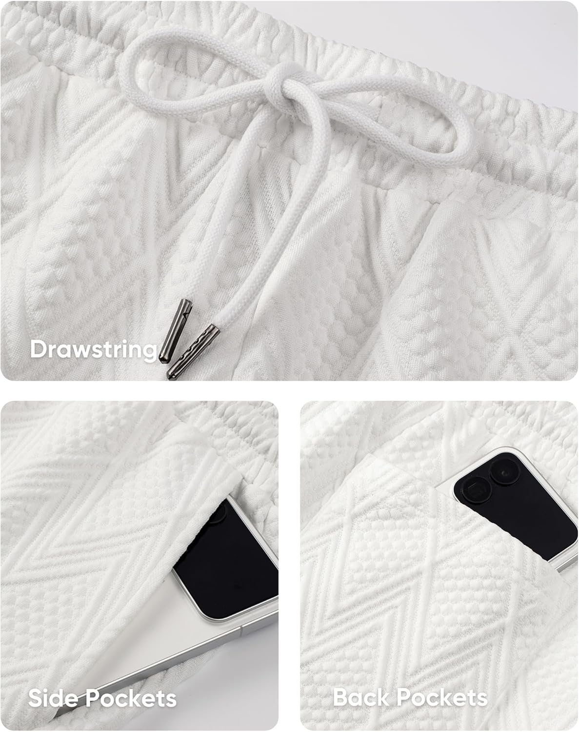 JMIERR Mens Sweat Shorts Casual Stretch Elastic Waist Sweat 7 inch Inseam Lounge Summer Running Shorts with Pockets - Image 5