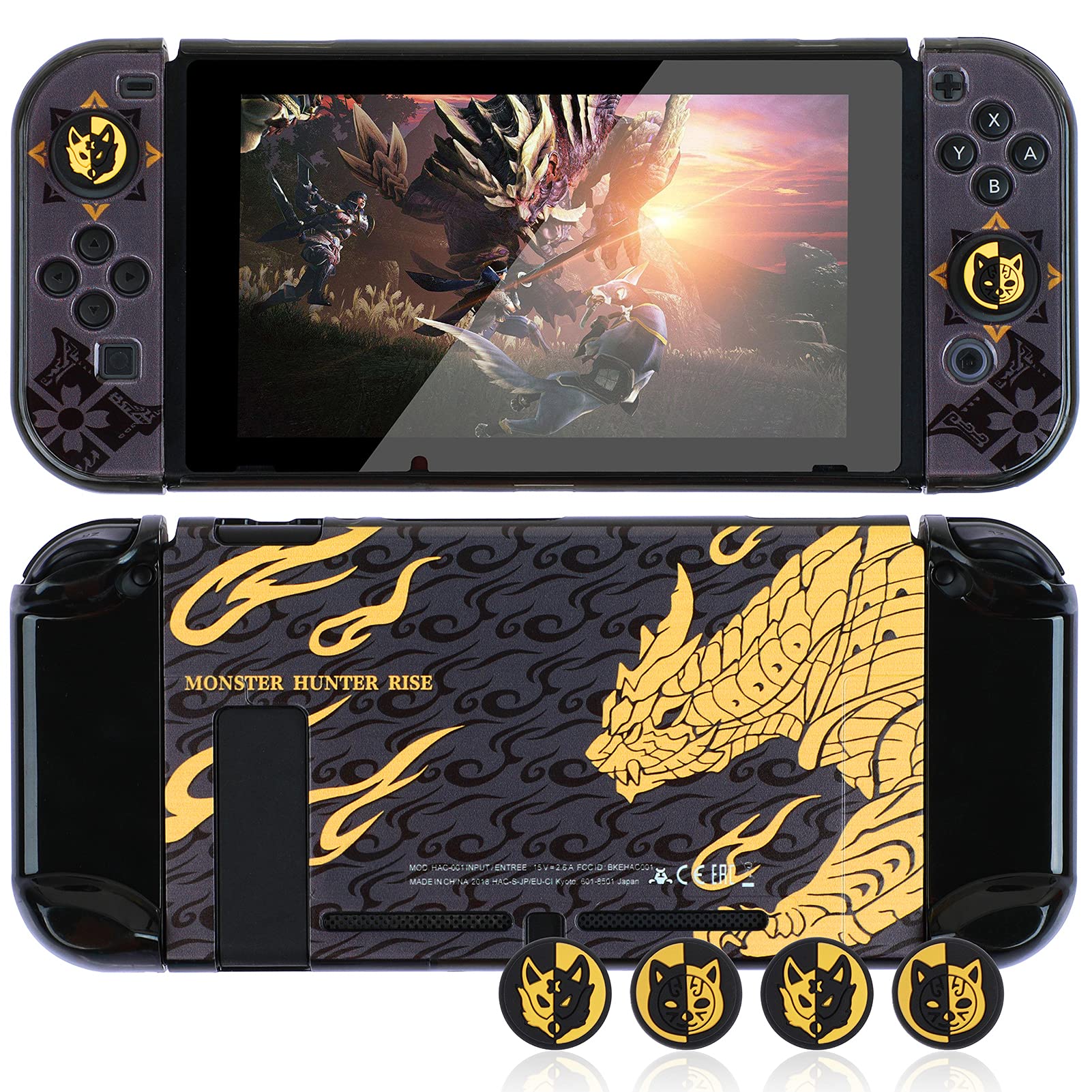 Switch Lite + Monster Hunter Rise＋本体カバー Nintendo Case Switch Lite Monster Hunter Rise Protective Case For