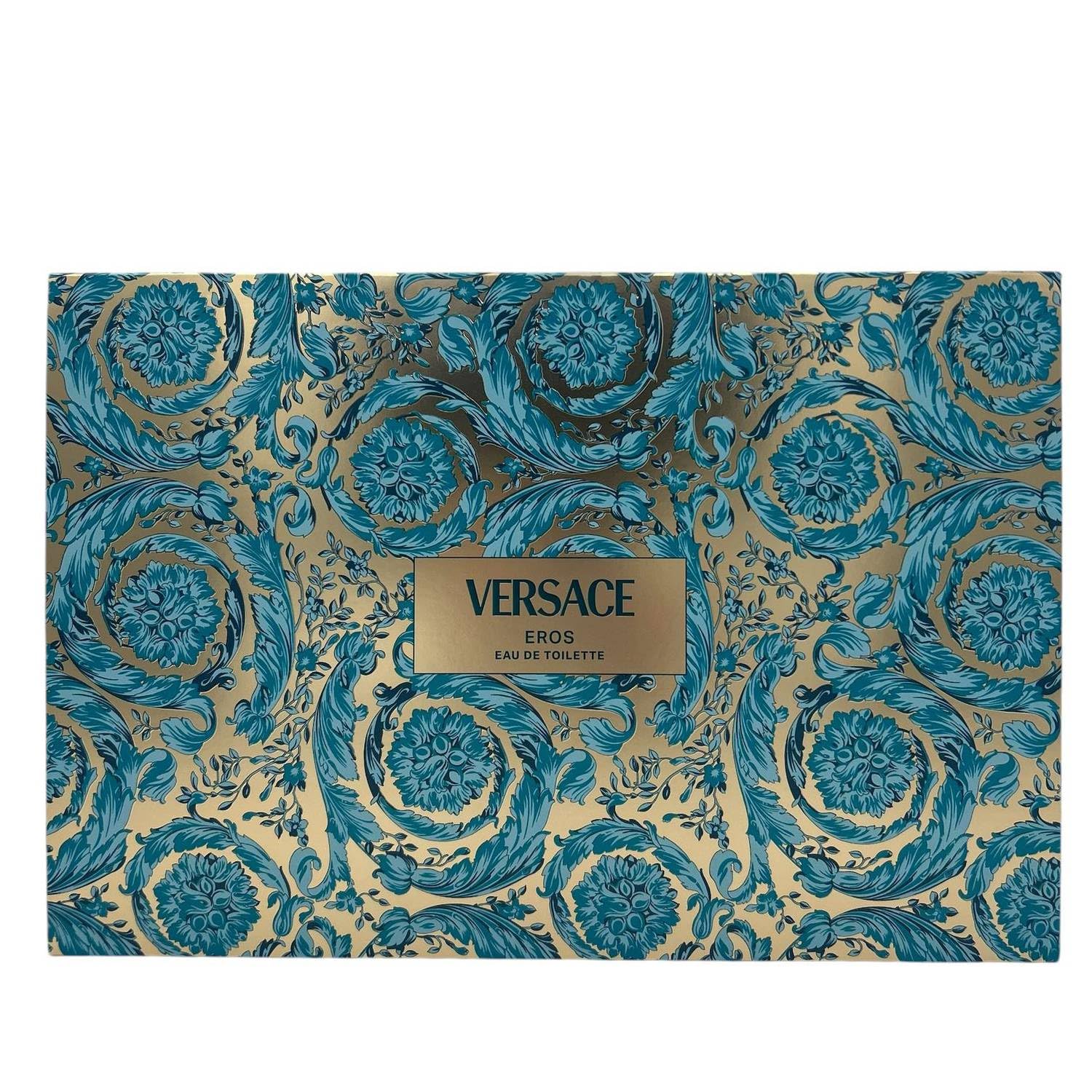 Versace Eros Confezione Regalo Uomo Profumo Eau De Toilette 100 ml Profumo Travel Size 10 ml e Pochette