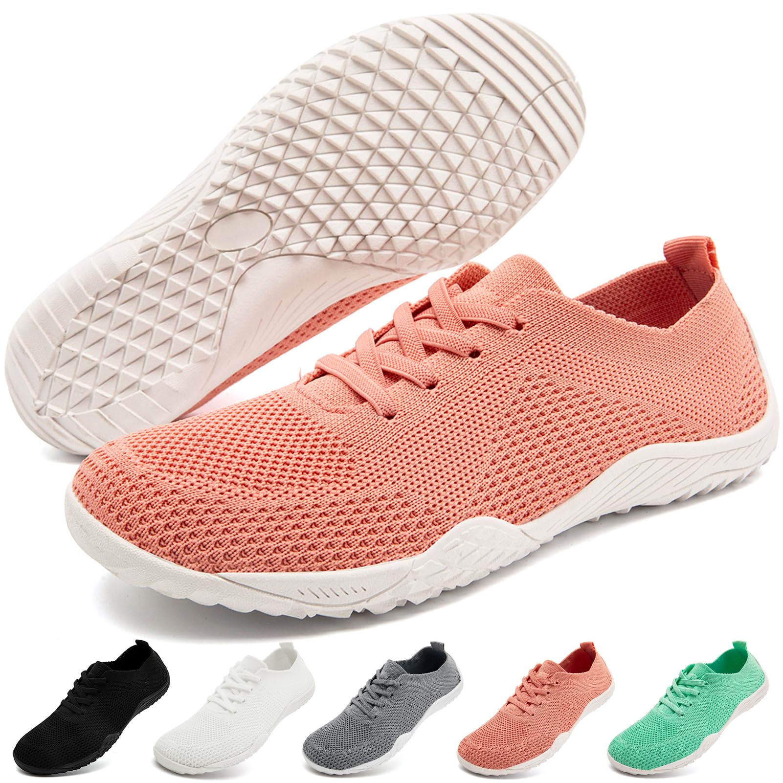 RJYWGS Barefoot Shoes Women Tennis Slip On Sneakers for Women Gym Running Zero Drop Workout Trail Minimalist Shoes