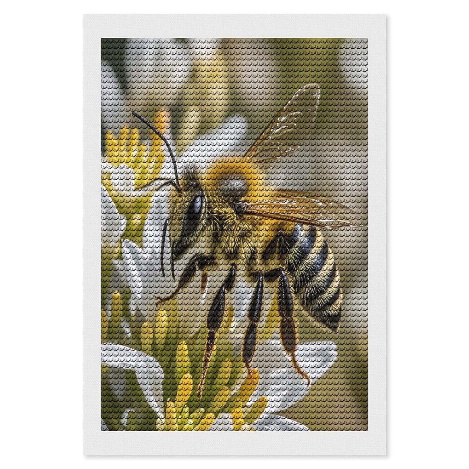 FekiLoot Honey Bee Diamond Painting Kits for Adults Round Paint with Diamonds Pictures Gem Art Painting Kits Personalized Diamond Art Full Drill for Beginners Home Wall Decor