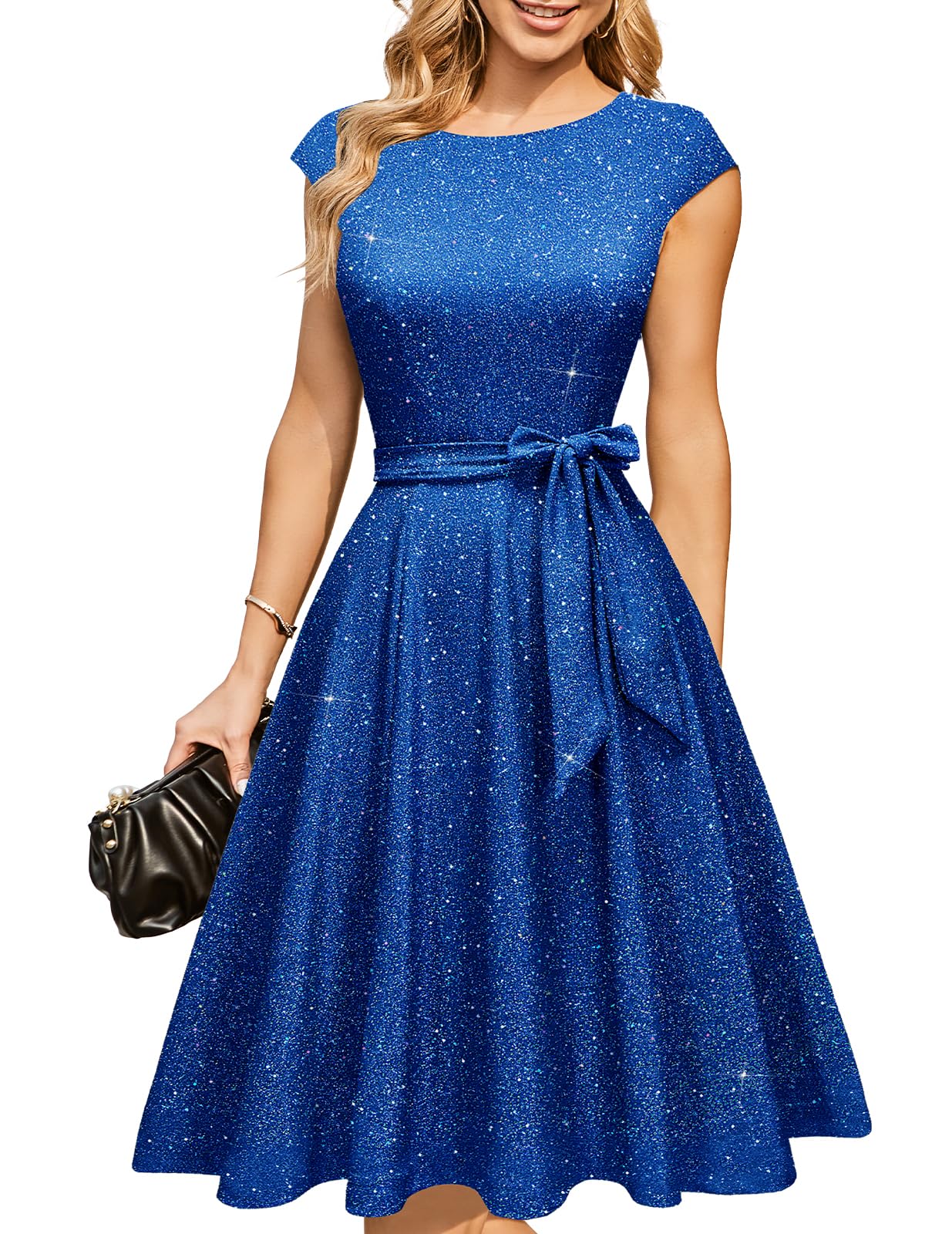 DRESSTELLS Women's Cocktail Dresses, Formal Wedding Guest Church Modest Party Prom Dress 2025