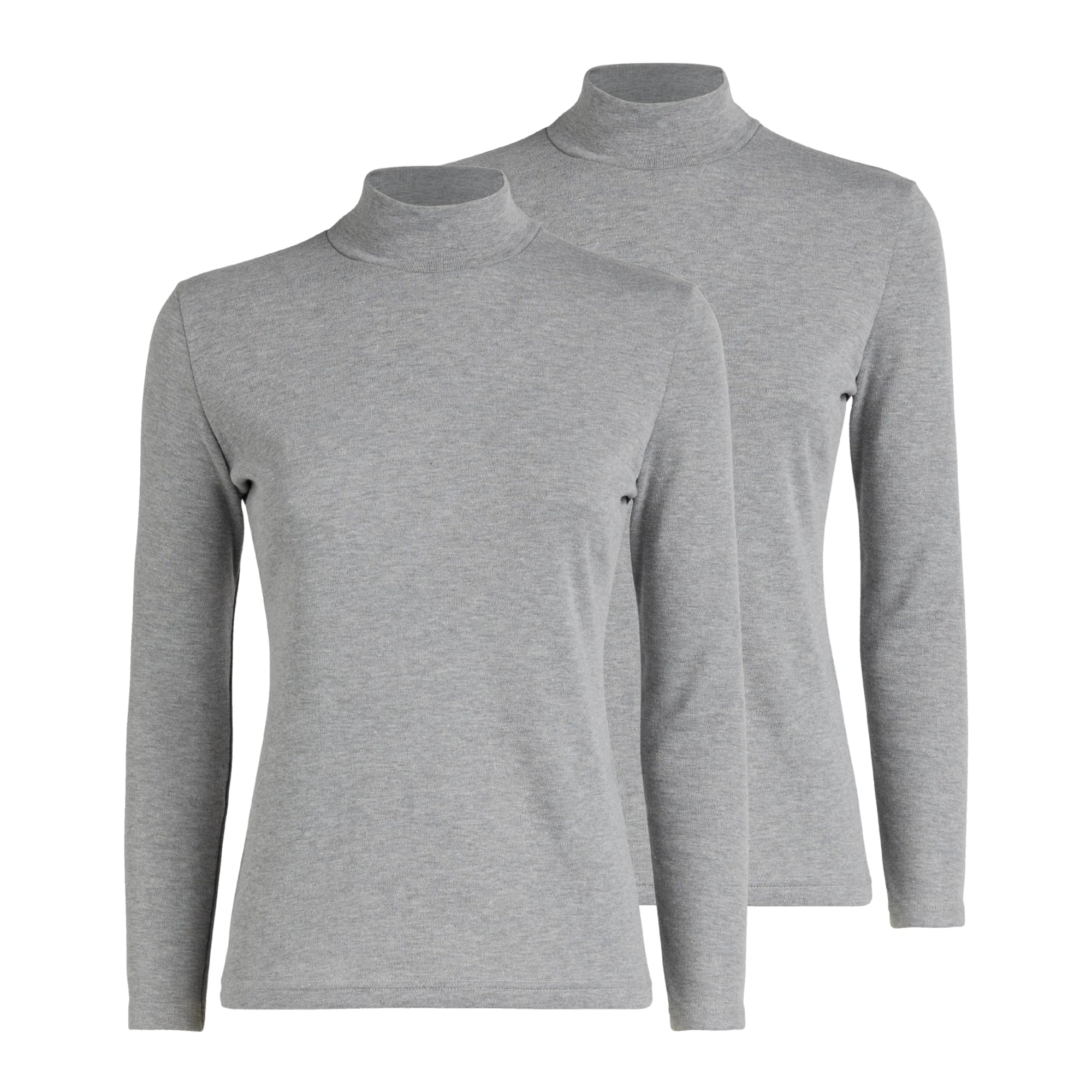 LIABEL Lupetto Donna Manica Lunga Caldo Cotone (2 Pezzi), Dolcevita Collo Alto vestibilità Perfetta, Calore e Comfort, Soffice al Tatto