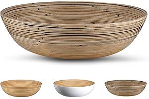 LEXA 12" Bamboo Wooden Salad Bowl