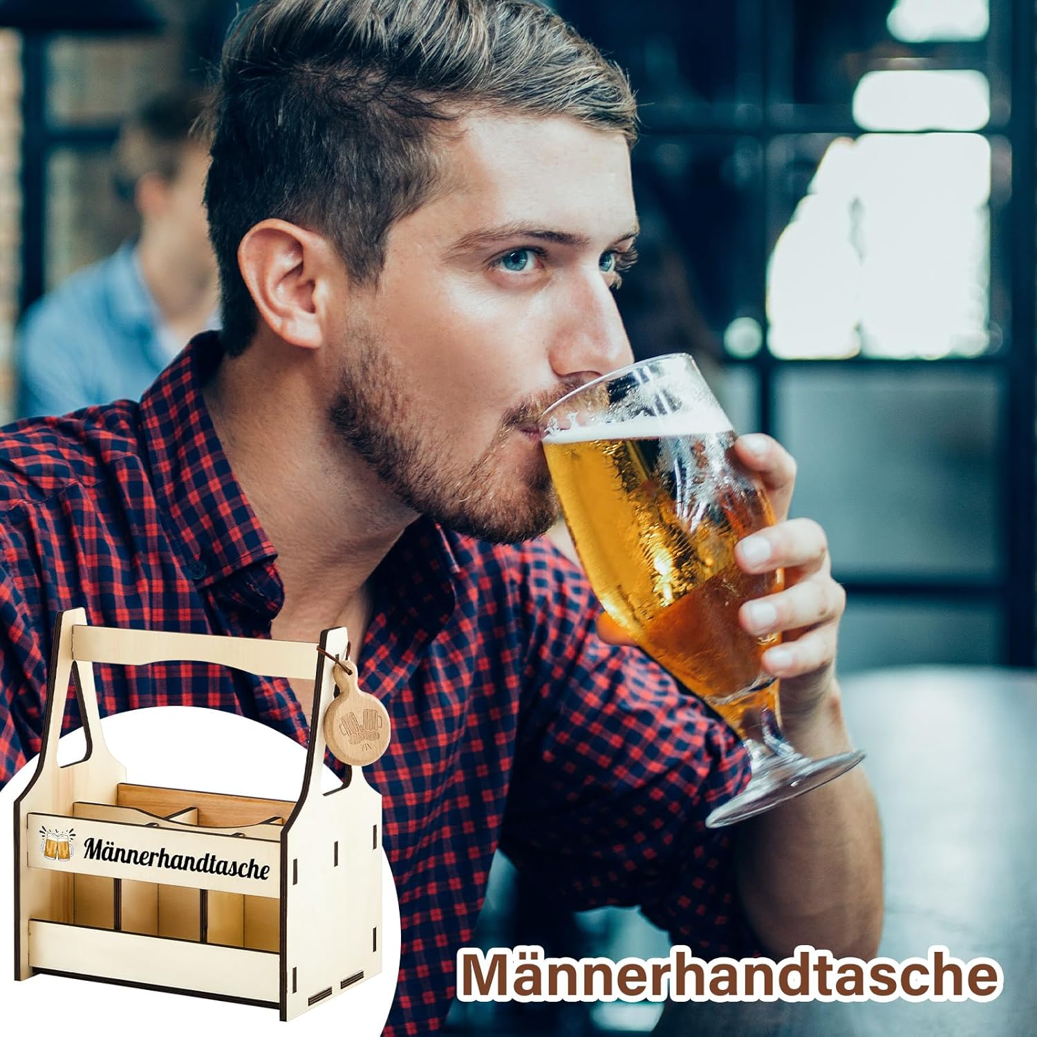 Marsui Férfi Fa Sörtartó Táska részletes nézet