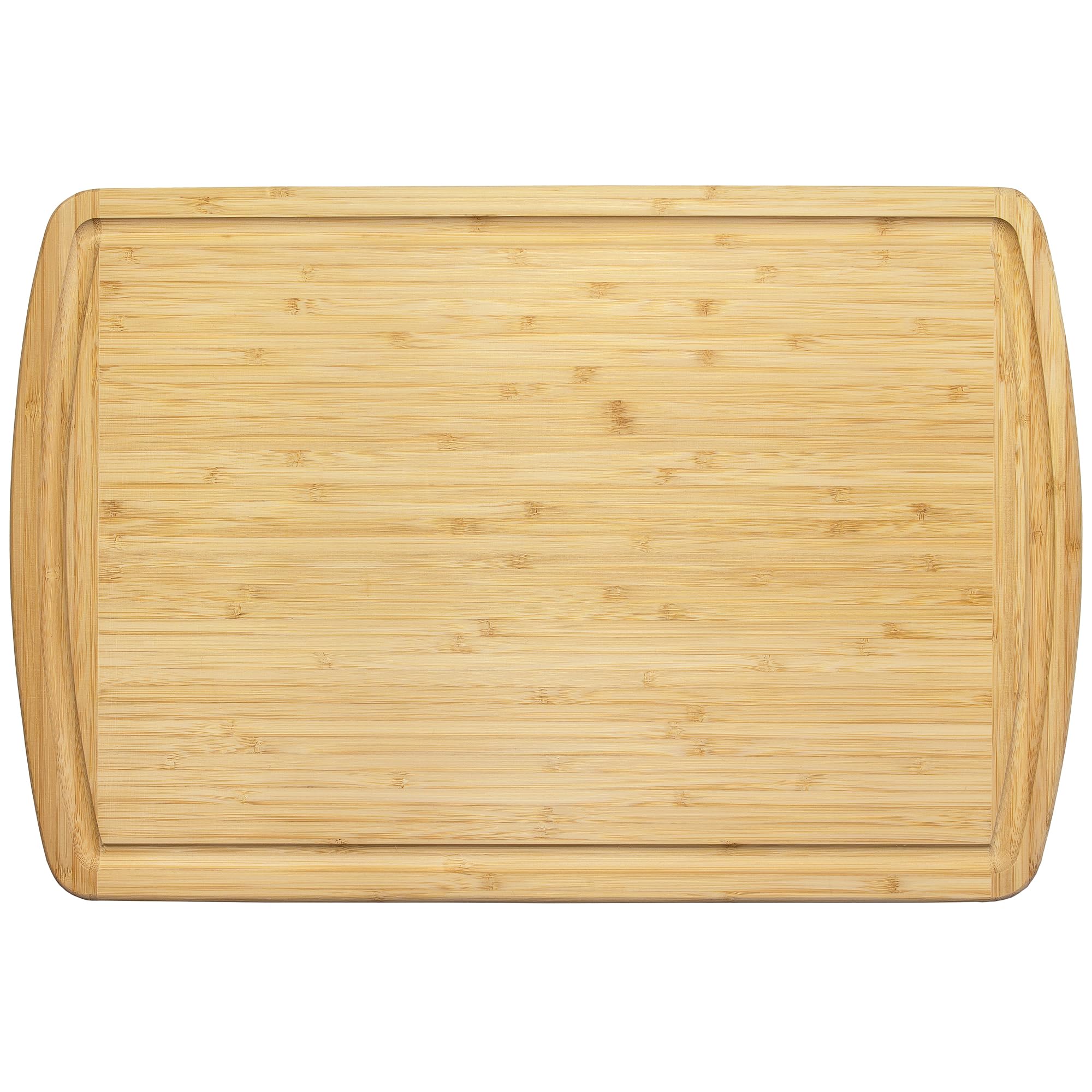 Malibu Bamboo Cutting Board with Juice Groove, 18" x 12", Natural