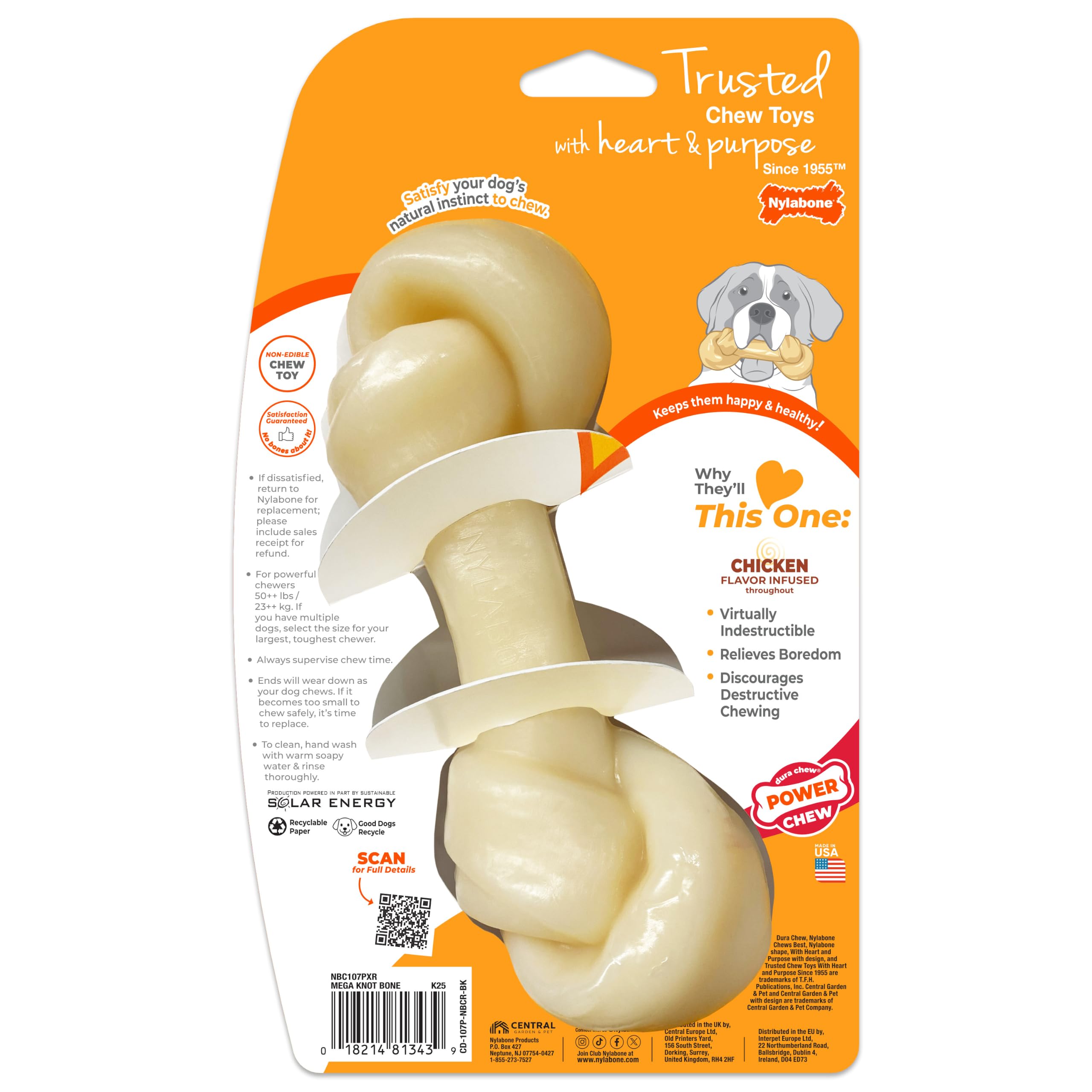 Nylabone Gros Jouet Os à mâcher pour Gros Chiens, Durable