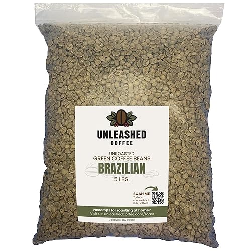 Unleashed Coffee Café brasileño sin tostar Comercio directo Granos de café sin tostar para asar Arábica sin OMG Origen único, fresco de granja
