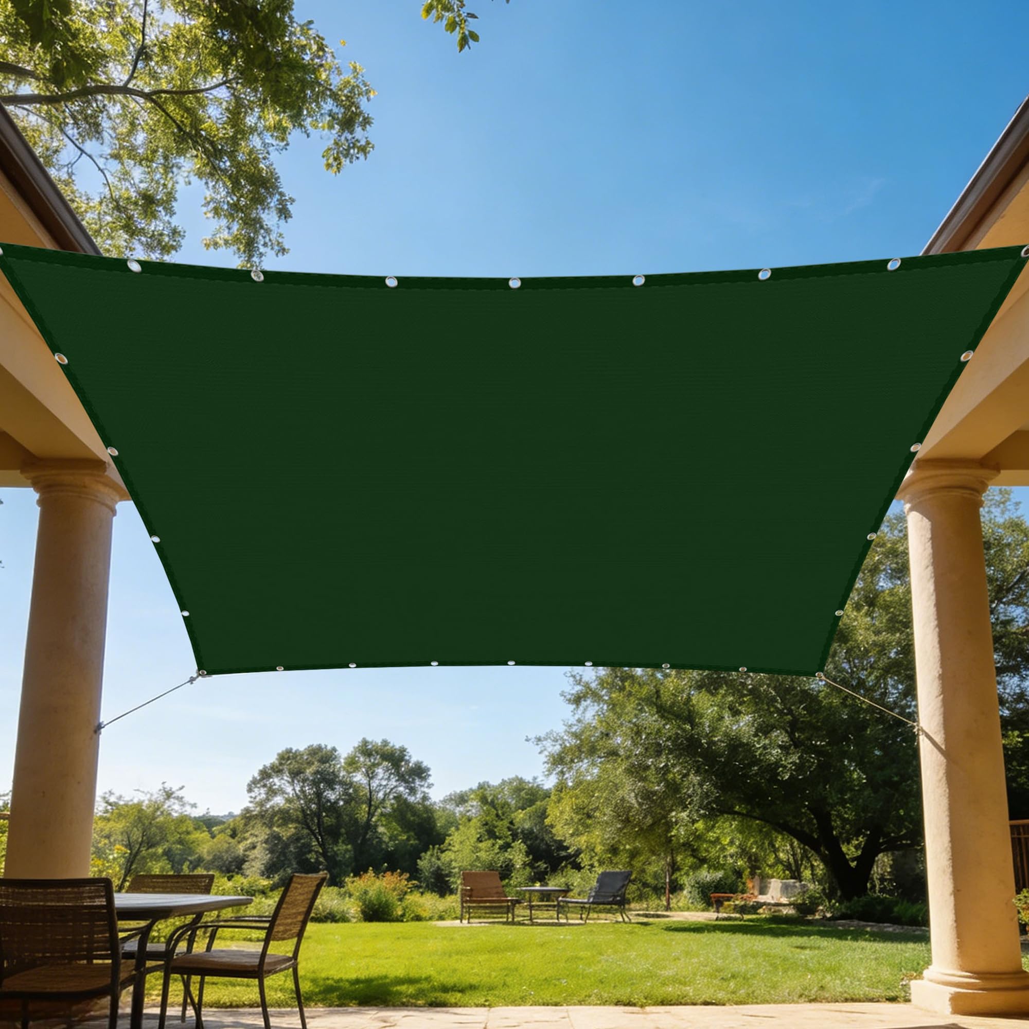 Toile ombrage imperméable anti UV 120x450 pour abriter une terrasse de la pluie