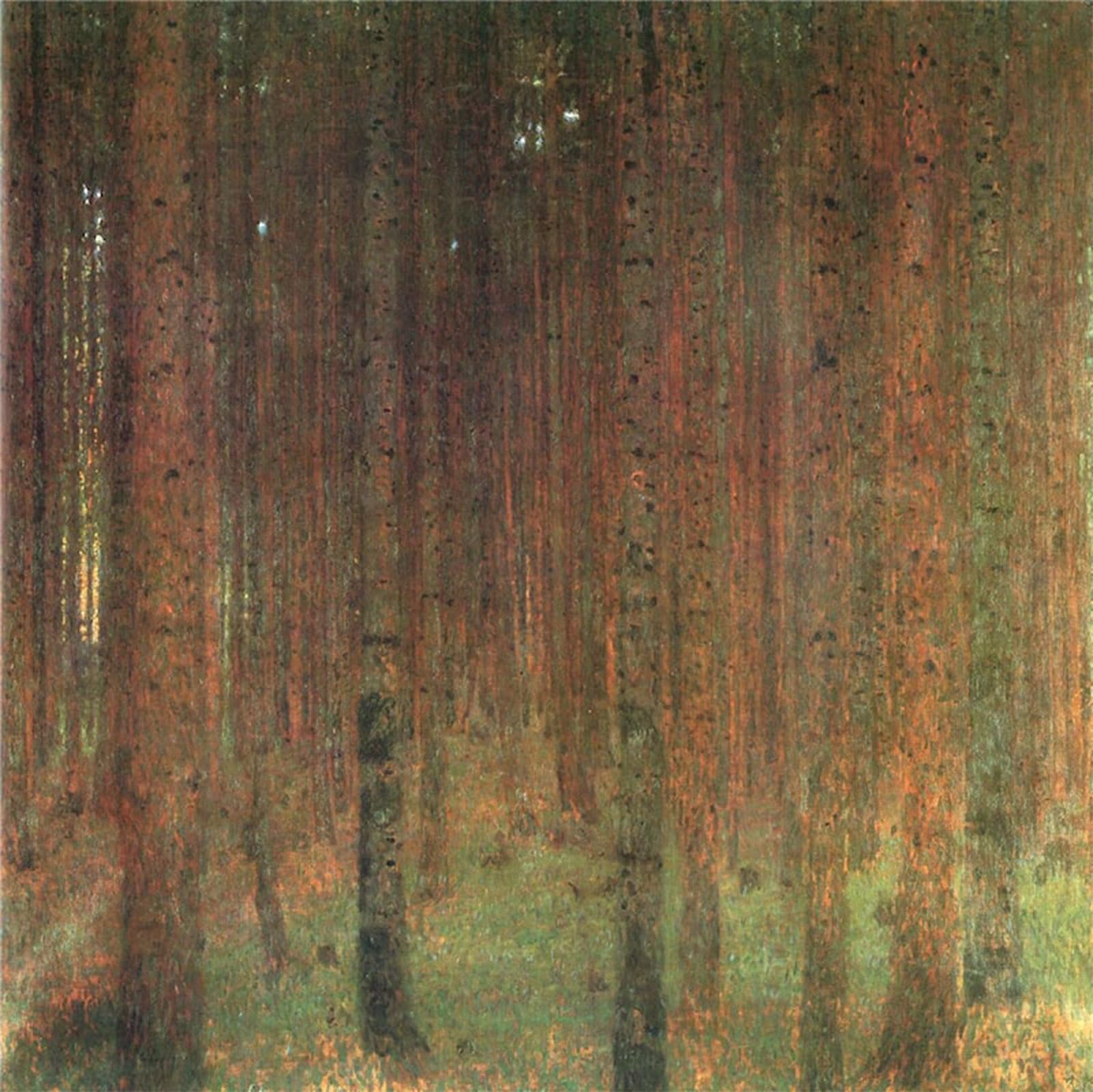 ARTXLXXBN Famous Painting Art Wall Decor Abstract Art Picture Pine Forest Ii by Gustave Klimt Animal Pictures for Home Decor 60x90cm